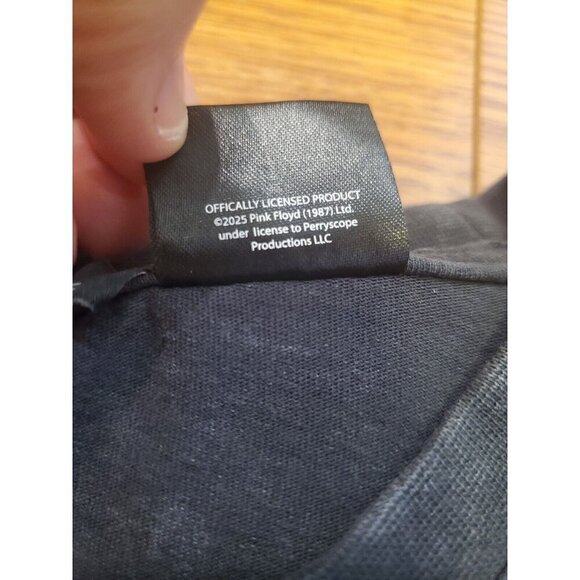 Pink Floyd Tshirt Mens Sz Small Atom Heart Mother World Tour Black Acid Wash Nwt - Picture 3 of 6